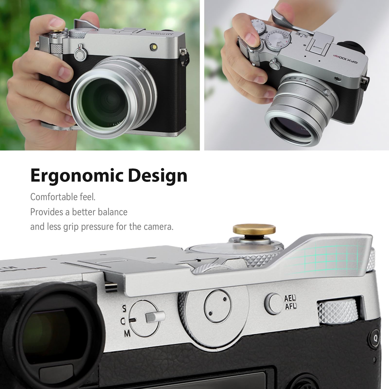 Amazon.com : Haoge Metal Thumb Up Grip for Fujifilm GFX100RF